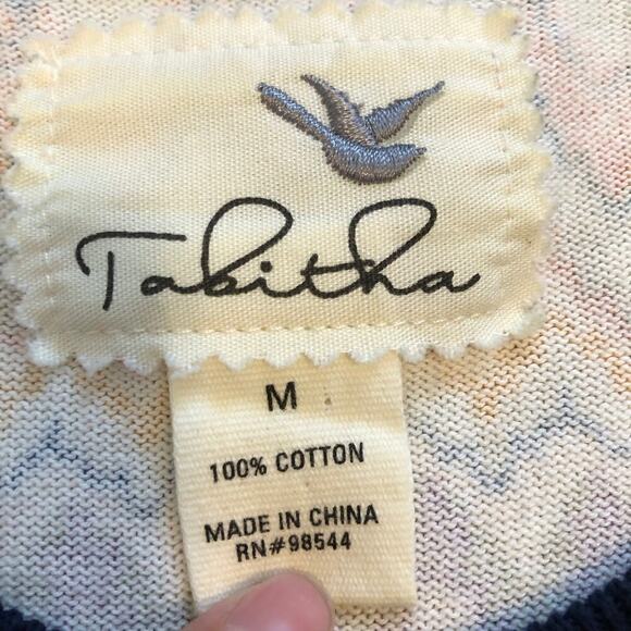 Anthropologie Tabitha Women’s Cardigan Sz M Chevron 100% Cotton Color - Picture 4 of 8